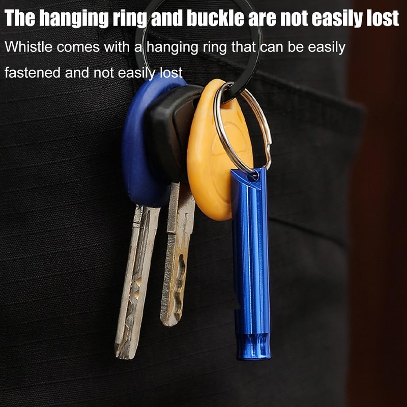 WeddHuis Pack of 7 Rescue Whistle, Aluminium Emergency Whistle, Outdoor