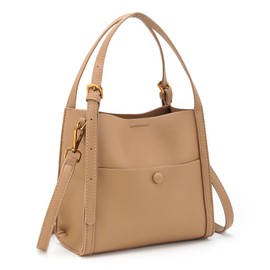 Kadynow Crossbody Bags for Women Vegan Leather Tote Bag Shoulder Handbag Purses for Women Top Handle Satchel with Adjustable Strap Apricot