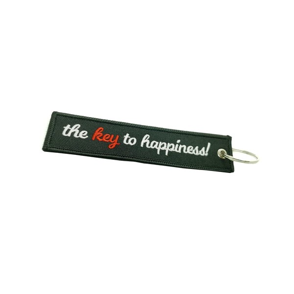 Streetculture The Key to Happiness! Nylon Keyring Jet Tag Durable