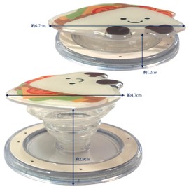 食べ物 キャラクター 磁力吸着 マグネット 折りたたみスマホグリップ ソケッツ 韓国 スマホリング リング スタンド グリップトック バンカーリング スマホ 落下防止 携帯リング グリップ ユニーク かわいい (サンドイッチ)