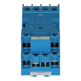 FINDER 94.74SMA 10 AMP, 14 PIN, 250 VAC, DIN Rail/Panel Mount, for USE with 55.34 Series Relay, Relay Socket, Screw Terminal