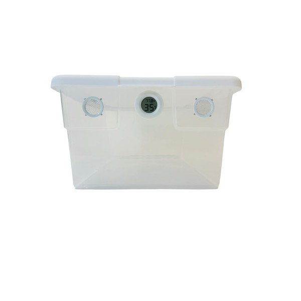 Vented Terrarium 16 Quart Container Vivarium with 4 White Vents