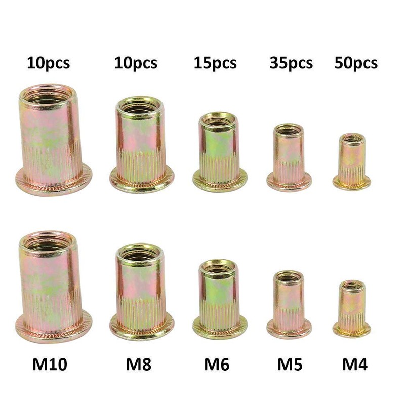 Trimming Shop Flat Head Flange Rivet Nuts Threaded Inserts Anchoring