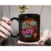 WFFW Funny Gaming Mugs, Eat Sleep Game Repeat Computer Video