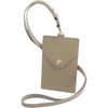 RafiCaro Vertical ID Card Holder, Genuine Leather, Italian Leather, Neck