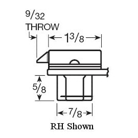 Cabinet Lock - CCL 15767-RH US26D KA CAT60 (00225)