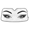 Women Eyelash Eyes Makeup Windshield Sun Shade for Car Auto
