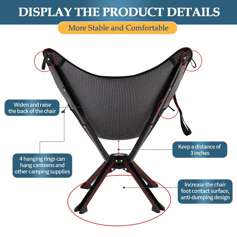 iCoolGoGo Portable Chair with Carry Bag - Durable and Ultra-Light