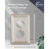 ZILLSEA Decorative Framed Design Switch Plates Outlet Covers, Duable Metal