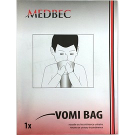 Disposable Emesis Bag, Airsickness Bag, Urine Bag, Vomit Bag, Barf Bag, (Pack of 12)