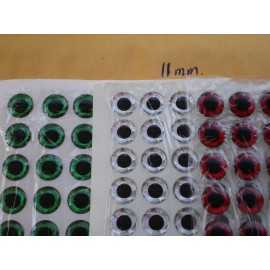 Unbranded 210 PCS 3D 11MM GREEN/SILVER/R