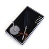 HBEDU Feather Pen English Calligraphy Dip Pens Set with Stand