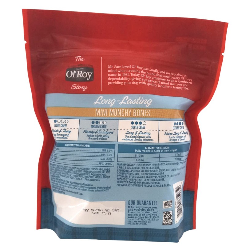 Ol' Roy Mini Munchy Bones Peanut Butter