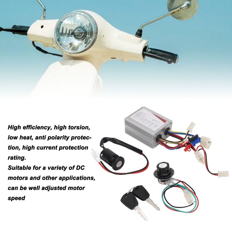12V 500W Electric Bike Controller Speed Control Switch Key Lock