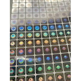 MM-products Hologram Stickers Tamper Proof Labels Original Security Holographic Stickers 10 mm (98), Silver