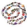 Avalaya Multicoloured Imitation Pearl, Bead and Shell Long Necklace -
