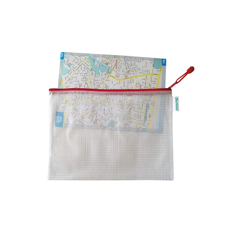 Tarifold Fr 509003 Plastic Wallets A4 Zip Document Bags Transparent