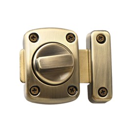 Alise Gate Latch Slide Bolt Latches Lock,Medium Size Safety Double Sided Rotate Gate Hardware for Storage Box, Cabinet,Shed Door, Oil Rubbed Bronze,63mmx55mm MS220C-Q