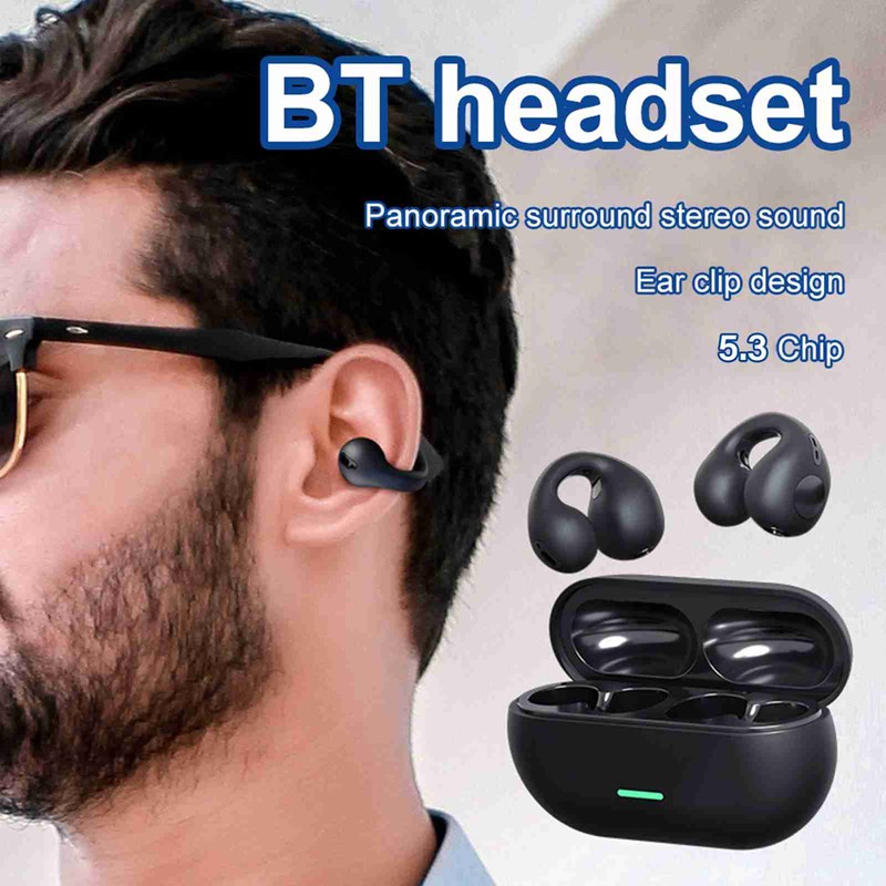 Bluetooth Earphones Smart Touch Control Ergonomic Wireless Cilp Ear Bone