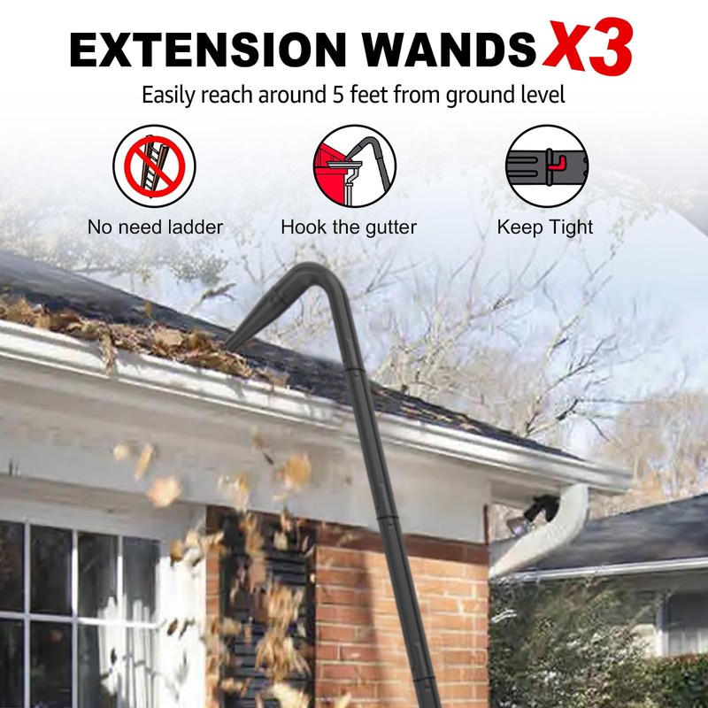 Sealegend Gutter Cleaning Tools for 2-1/2 in. Wet/Dry Vacuum Cleaner,