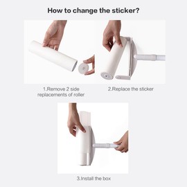 Sticky Roller Refill,BAFFECT® Replaceable Roller Head Lint Roller Refill Pet Hair Roller Sticker Sticky Replacement Heads for Animal Hairs, Dust,Dander and Fluff from Floor and Furniture (5 Pack)