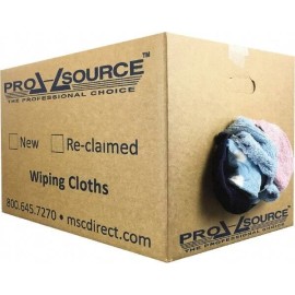 PRO-SOURCE 25 Lb Box PRO-SOURCE Reclaimed Cotton Terry Cloth Shop Rags: Assorted Color