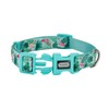 Petiry Flamingo Pattern Dog Collar, Nylon Webbing Plus Polyester Ribbon
