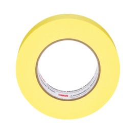 3M Automotive Refinish Masking Tape 388N, 06654, 36 mm x 55 m, Yellow, Crepe Backing, Moisture Resistant, Multi-Purpose