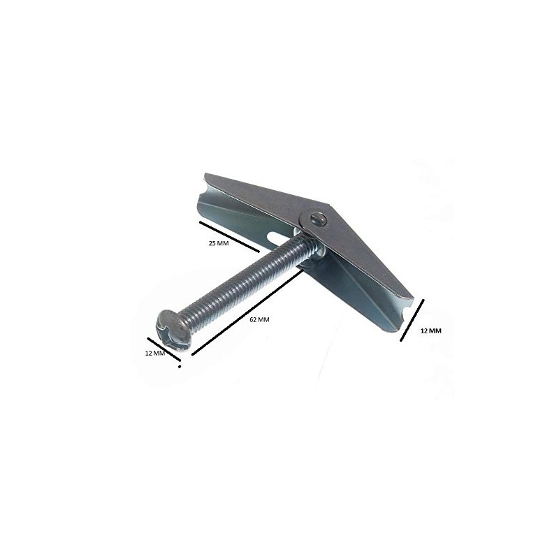 Plasterboard Spring + Screws Cavity Wall Anchor M6 x 50mm