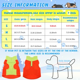 Reginary 10 Pack Small Dog Sweaters Fleece Pet Dog Clothes with Leash Ring Soft Warm Winter Puppy Plaid Shirt(Bright)