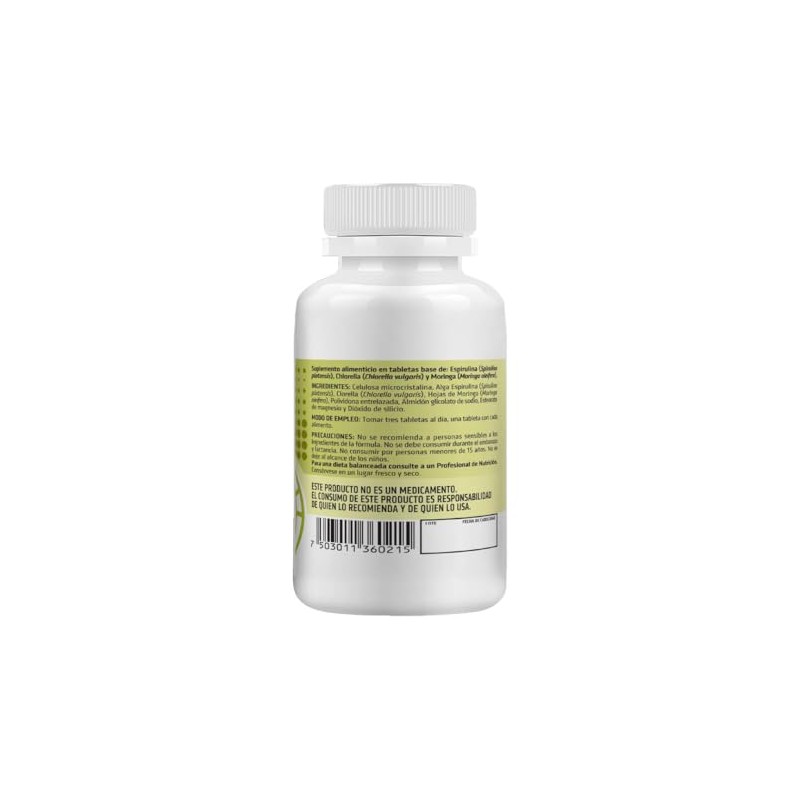 HEALTHADDICTION - Complejo de Espirulina, Chlorella y Moringa, Suplemento Alimenticio