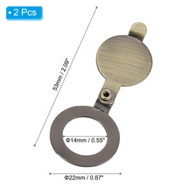 PATIKIL 9/16" Peephole Cover,Door Peephole Protector Privacy Door Viewer Cover for Home Security Apartment Hotel,Bronze 2pcs