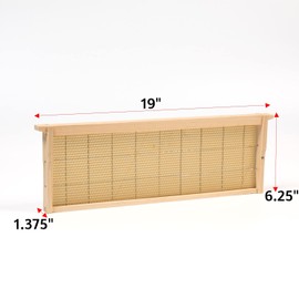 Lehman's Stoney Acres Beekeeping Beehive Frame, Wired Beeswax Foundation, Medium Assembled, Honey Bee Hive, Amish Made