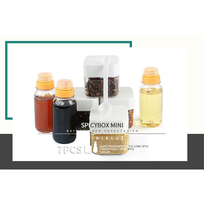 JasCherry Set of 7 Spice Jars Plastic Spice Jars Dressing