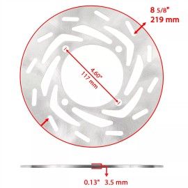 Caltric Front Left Right Brake Disc Rotor w/ Caliper for Yamaha Grizzly 700 YFM700 07-24