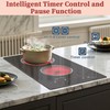 2 Burner Electric Cooktop, 120V Electric Stove Top Touch Control,