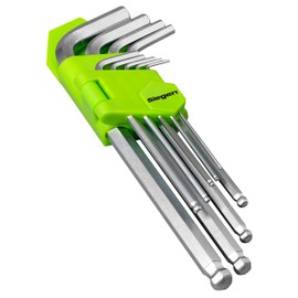 Sealey Siegen 9pc Long Ball-End Allen Key Hex Set - Metric - S01260