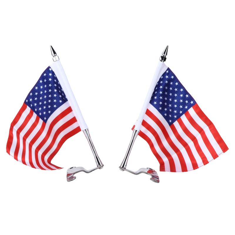 Trunk Lid Flag Pole Mount Kit with USA American Flag