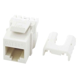 Legrand - OnQ RJ45 Keystone Insert, Cat 5e Keystone Jack, Terminate with Punch and Go Tool or Any 110 Punchdown Tool, White, 50 Pack, WP3475WH50