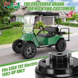 10L0L Golf Cart Spline Brake Drum Assembly with 1 Inch Large Hole 30 Teeth, for 4 Cycle Gas 1991-Up EZGO TXT, RXV, Marathon, Medalist, Columbia, OEM 21807 G1, 41843-94 (2 Pack)