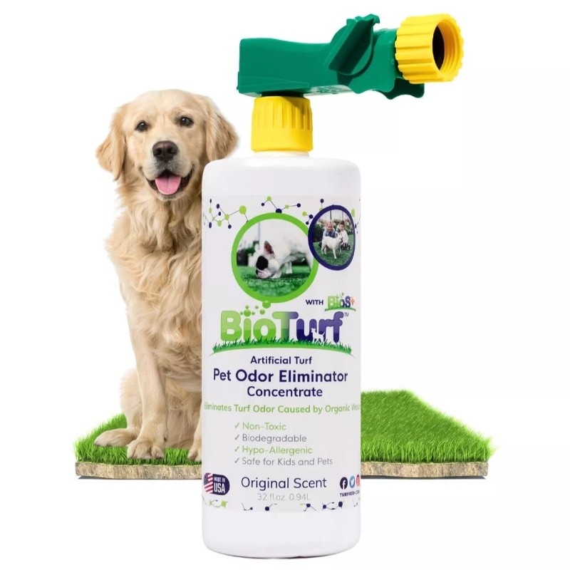 BioTurf BioS+ Artificial Turf Pet Odor Eliminator - Organic, Non-Toxic,