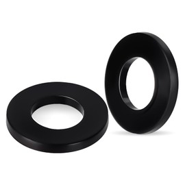 M6 Black Nylon Flat Washers, 6mm ID 12mm OD 1.5mm Thickness Plastic Sealing Gasket, Pack of 100
