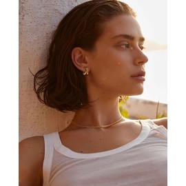 MYCUTEY Gold And Silver Intertwined Hoop Earrings For Women Twisted X-Shaped Huggie Earrings Statement Crossover Design For Gift