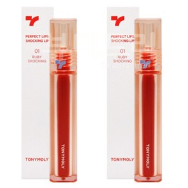 Tony Moly Perfect Lips Shocking Lip 01 Ruby Shocking X 2 / 토니모리 퍼펙트 립스 쇼킹 립 01 루비쇼킹 X 2개