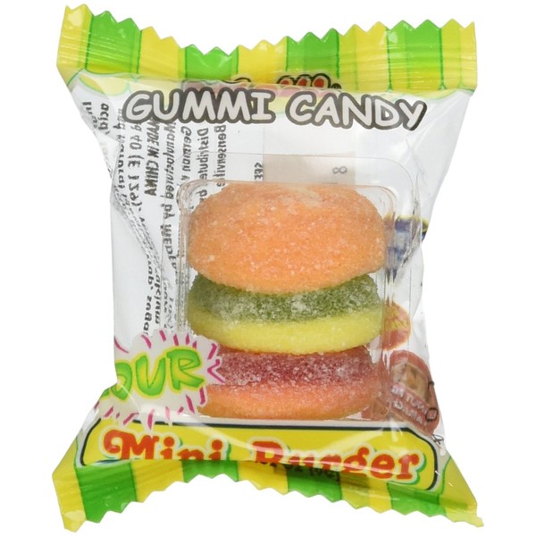 Sour Gummy Burger - Mini Gummi Hamburger 60 pieces