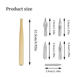 11-piece pen and holder set, calligraphy pen set with 10 nibs, 1 pen holder, comic pen holder, drawing pen holder with drawing nib for comics, manga drawing nib for cartoonists artists