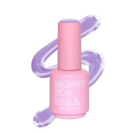 Money For Nails Soak Off UV LED Gel Nail Polish - Wears Up To 3 Weeks - Chip Resistant, No Peeling, Vegan Formula, 15mL (Lavender Skies)