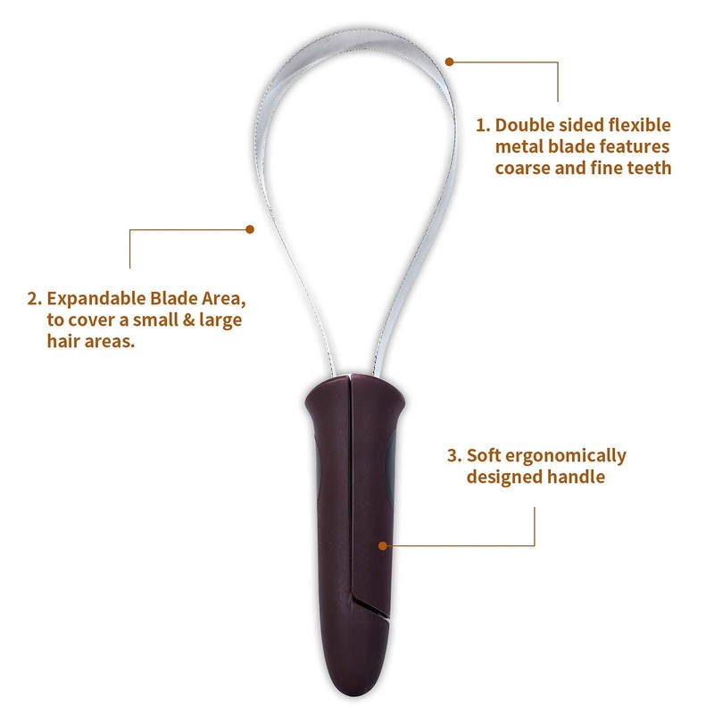 BOTH WINNERS Dual-Sided Shedding Blade with Stainless Steel Blade De-Shedding