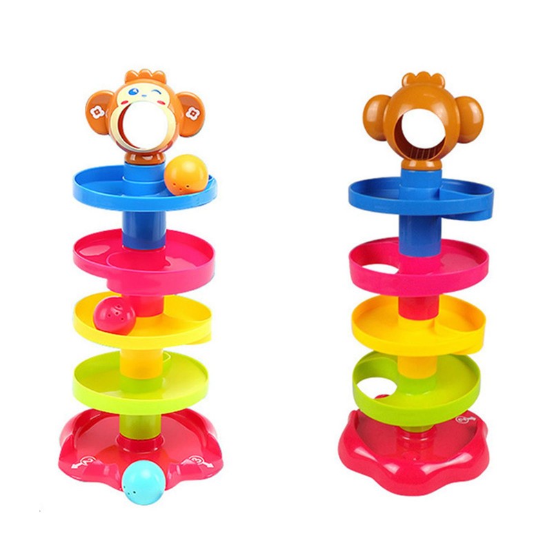 5 Layer Ball Drop Toy Ball Swirling Tower Toddler Stacked
