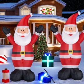 TUANZIHOME Christmas Inflatable Clearance, 4FT Inflatable Santa Claus Outdoor Decoration, Santa Claus Built-in LED Lights for Lawn Outdoor Christmas Decoration.
